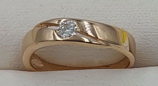 Золотое кольцо с бриллиантом арт. 00000058304