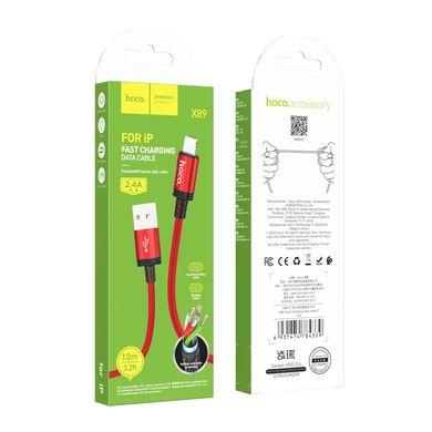 Кабель Micro USB Hoco X89 Wind Micro USB 2.4A 1m (Червоний)